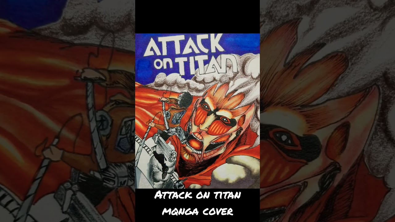 Drew manga cover of Attack on Titan #anime #animeart #animefan #shinzouwosasageyo #attackontitan