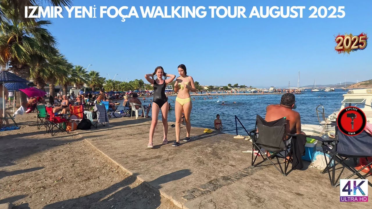 Turkey 🇹🇷 Yeni Foça | Street Walk Tour 2025 4K VIDEO