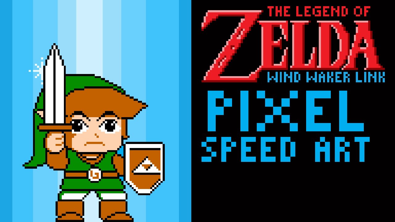The Legend of Zelda: Wind Waker Link Pixel Speed Art and Animation by PXLFLX