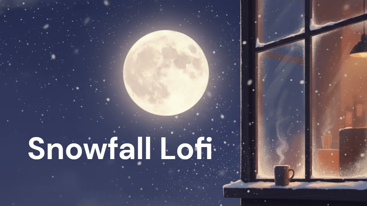 Cozy Winter Cafe ☕ Snowfall & Warm Drinks Lofi Beats