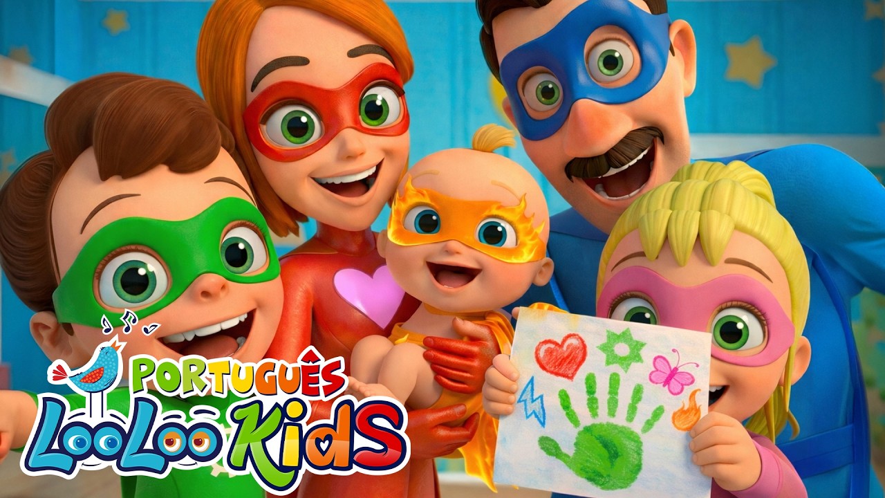 Família dos Dedos Super-Heróis 🦸 Aprenda as Cores 🎨Músicas Infantis para Crianças | LooLoo Português