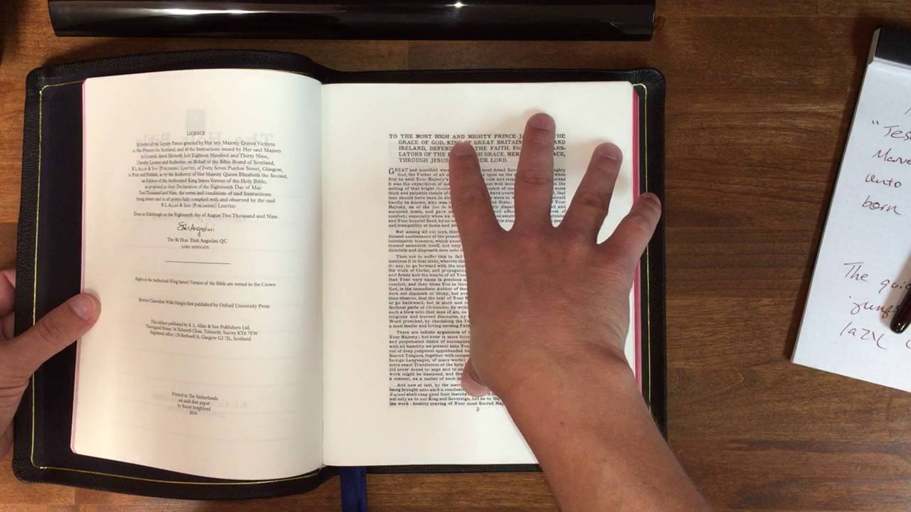RL Allan Brevier Clarendon 5WM Wide Margin KJV Black Goatskin Bible