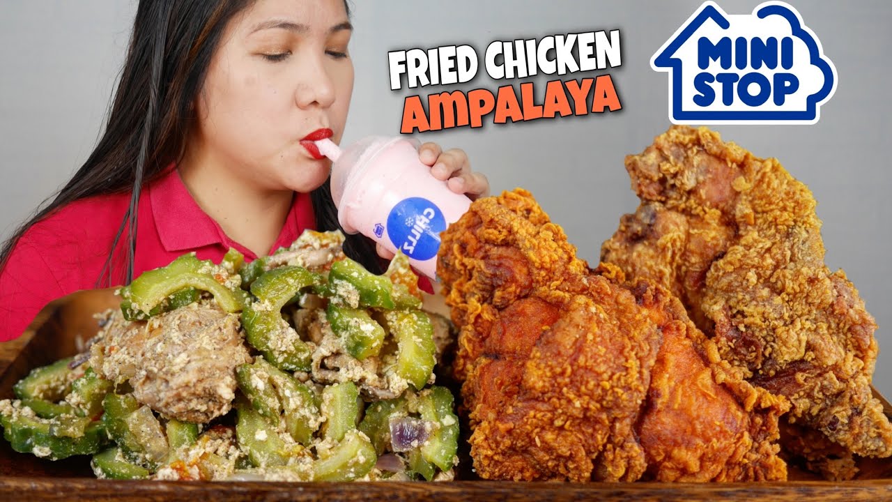 MINISTOP UNCLE JOHN'S FRIED CHICKEN + GINISANG AMPALAYA MUKBANG