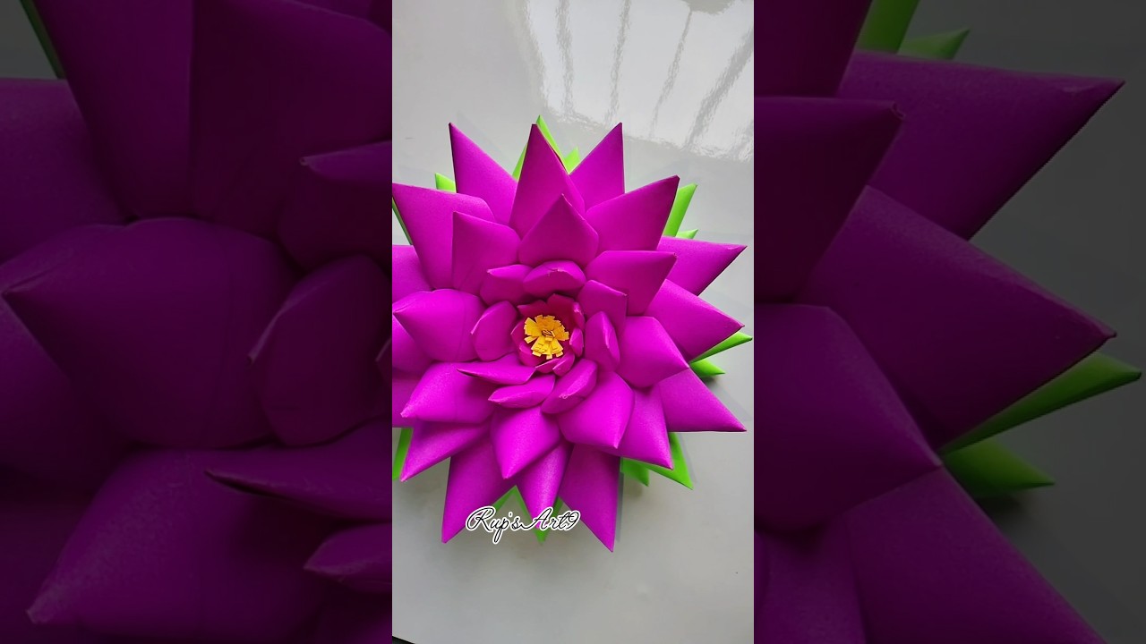 DIY Easy Lotus 🪷 Flower✨#art #easy #trending #viralvideo #craft #shorts #shortvideos