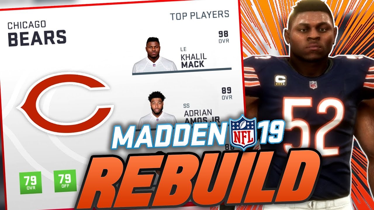 Khalil Mack Chicago Bears Rebuild! Madden 19 Franchise Rebuild | Monsters of the Midway!