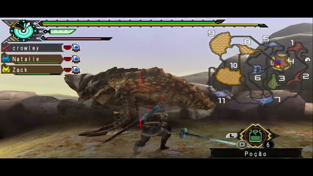 Monster hunter Portable 3rd - Saindo na mão contra o Barroth 