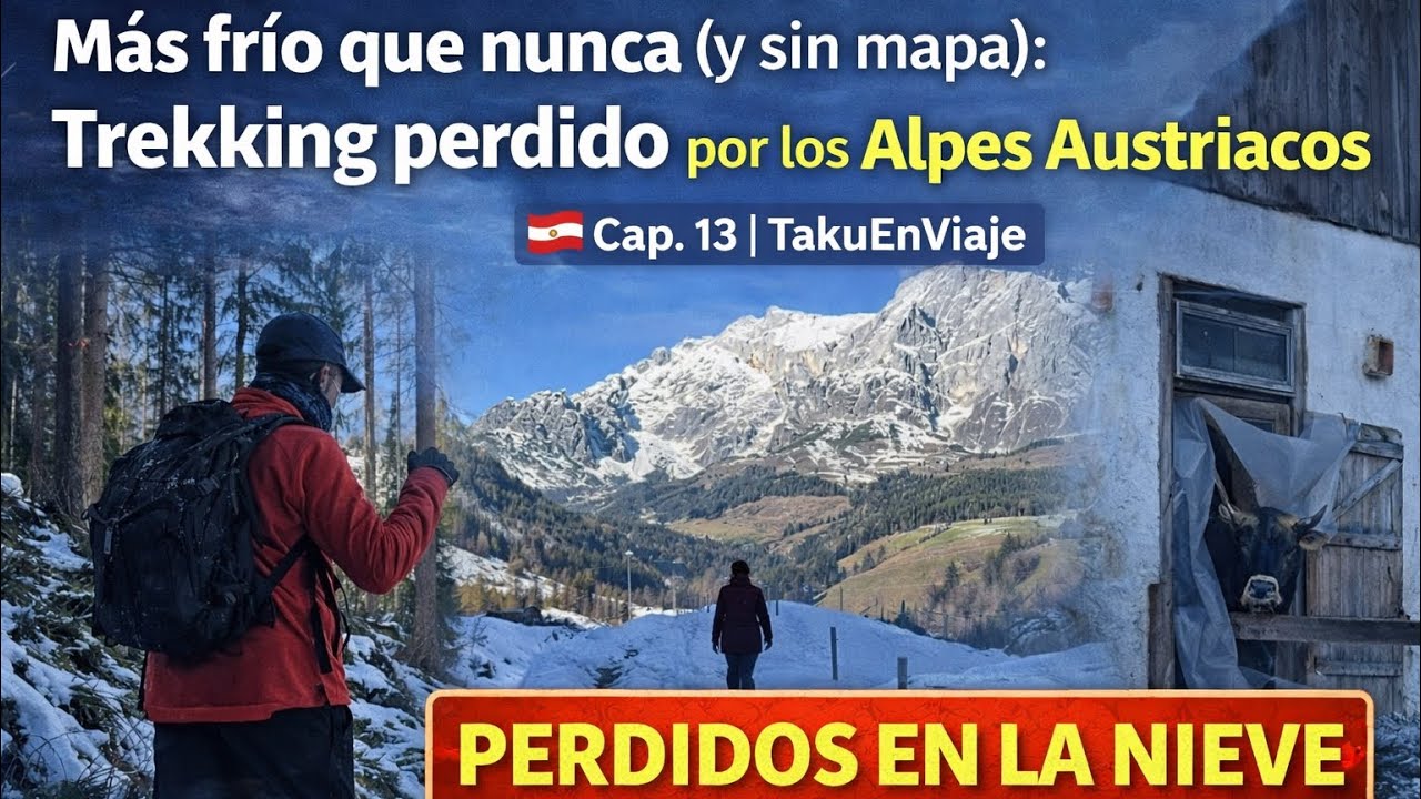 Más frío que nunca (y sin mapa): Trekking perdido por los Alpes Austriacos 🇦🇹 | Cap 13 | TakuEnViaje
