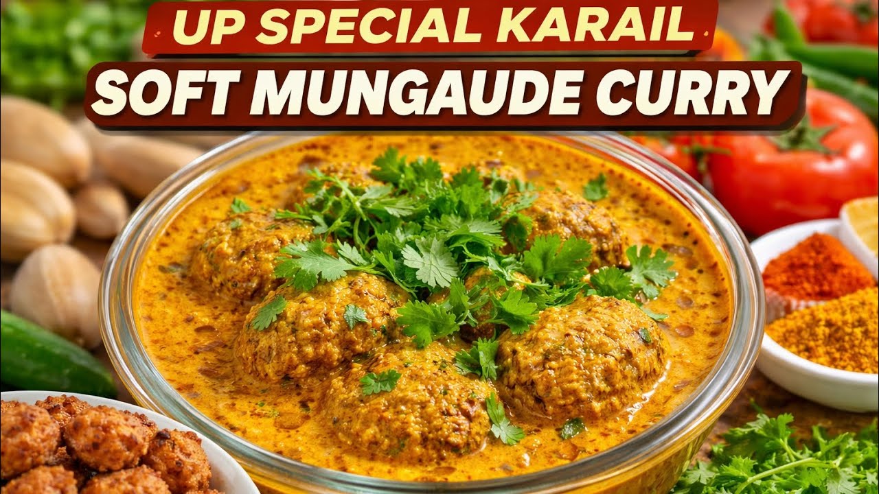 Mungaude Ki Sabji | Moong Dal Kofta Curry| UPSpecial Karail Recipe @GulgulKitchen-v1c #karail #kofte