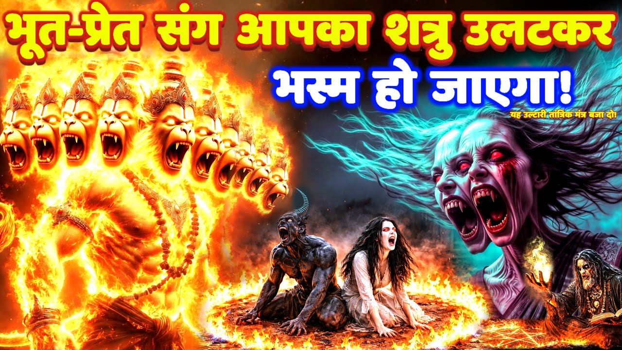 11 मुखी हनुमान ज्वालामुखी सर्व शत्रु मारण उल्टारी तांत्रिक मंत्र: Shatru Nashak | Hanuman Mantra
