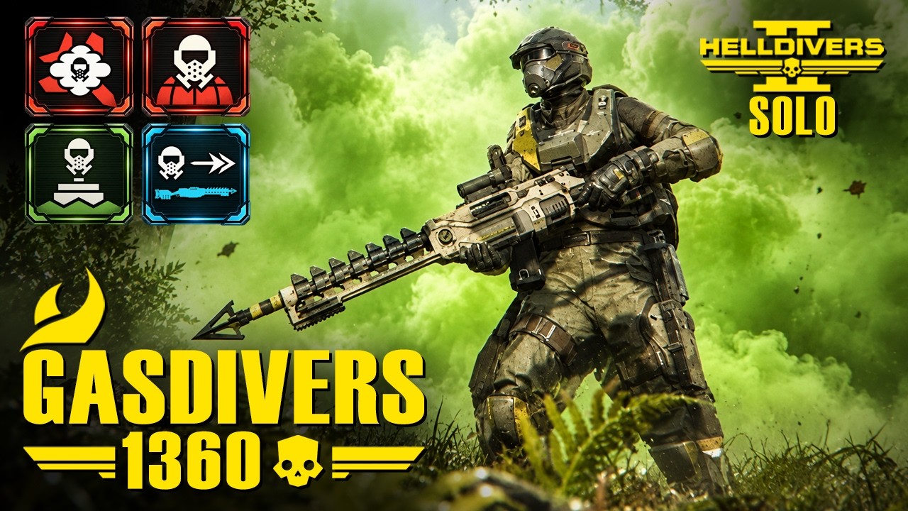 Helldivers 2 &ndash; The FULL GAS Build Destroys 1,360+ Bugs | Solo Deathless | Super Helldive