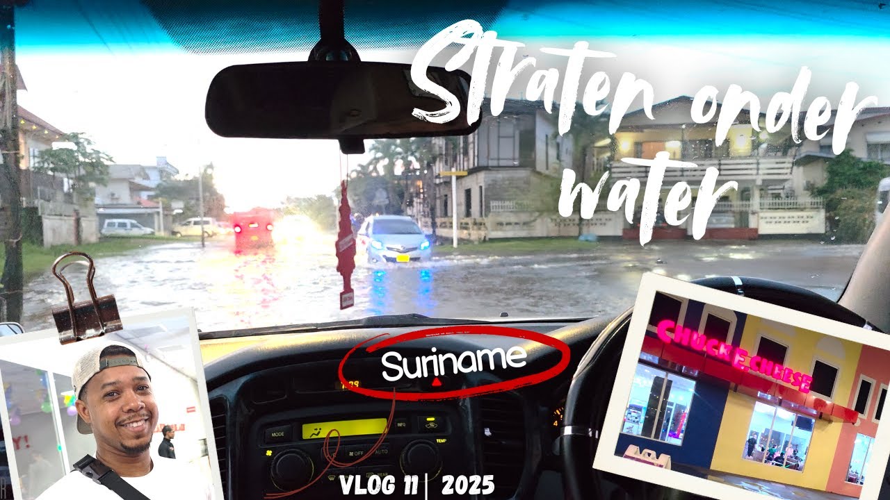 SURINAME VLOG 11 [S4 E11]  - STRATEN PARAMARIBO ONDER WATER 😲💦 🇸🇷