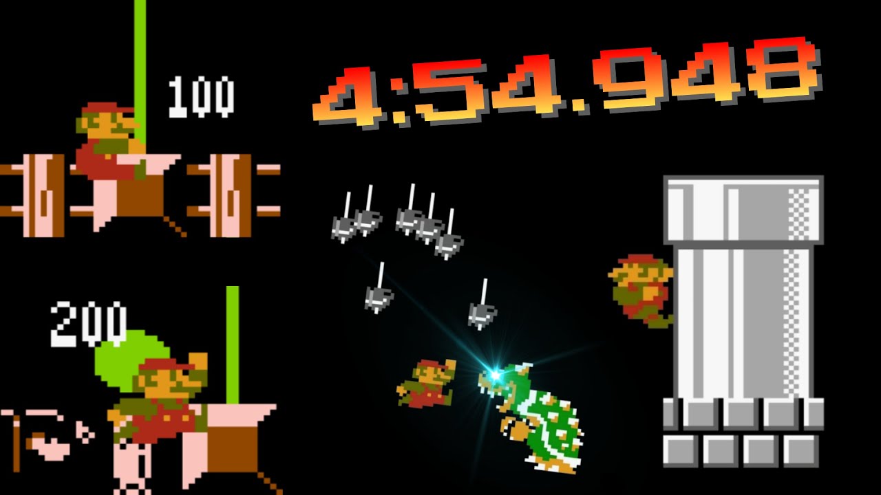 Super Mario Bros. Любой% Speedrun за 4:54.948 *FWR*