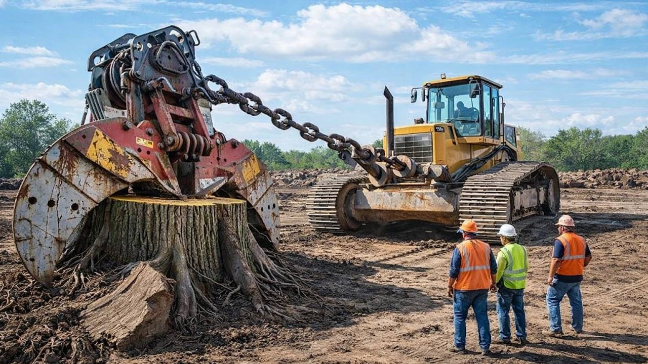 Next-Level Forestry Machines | Fastest Chainsaw Cutting & Stump Removal