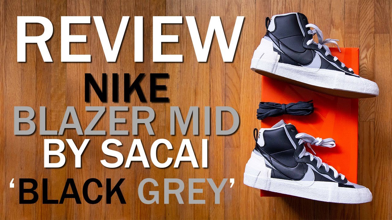 Nike x Sacai Blazer Mid 'Black Grey' Review, Sizing, Unboxing and On Feet