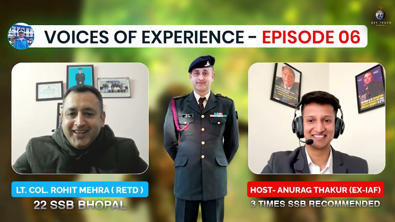 Episode 06 ft. LT COL ROHIT MEHRA (EX-SSB PSYCHOLOGIST) | VOICES OF EXPERIENCE #ssbinterview #voe