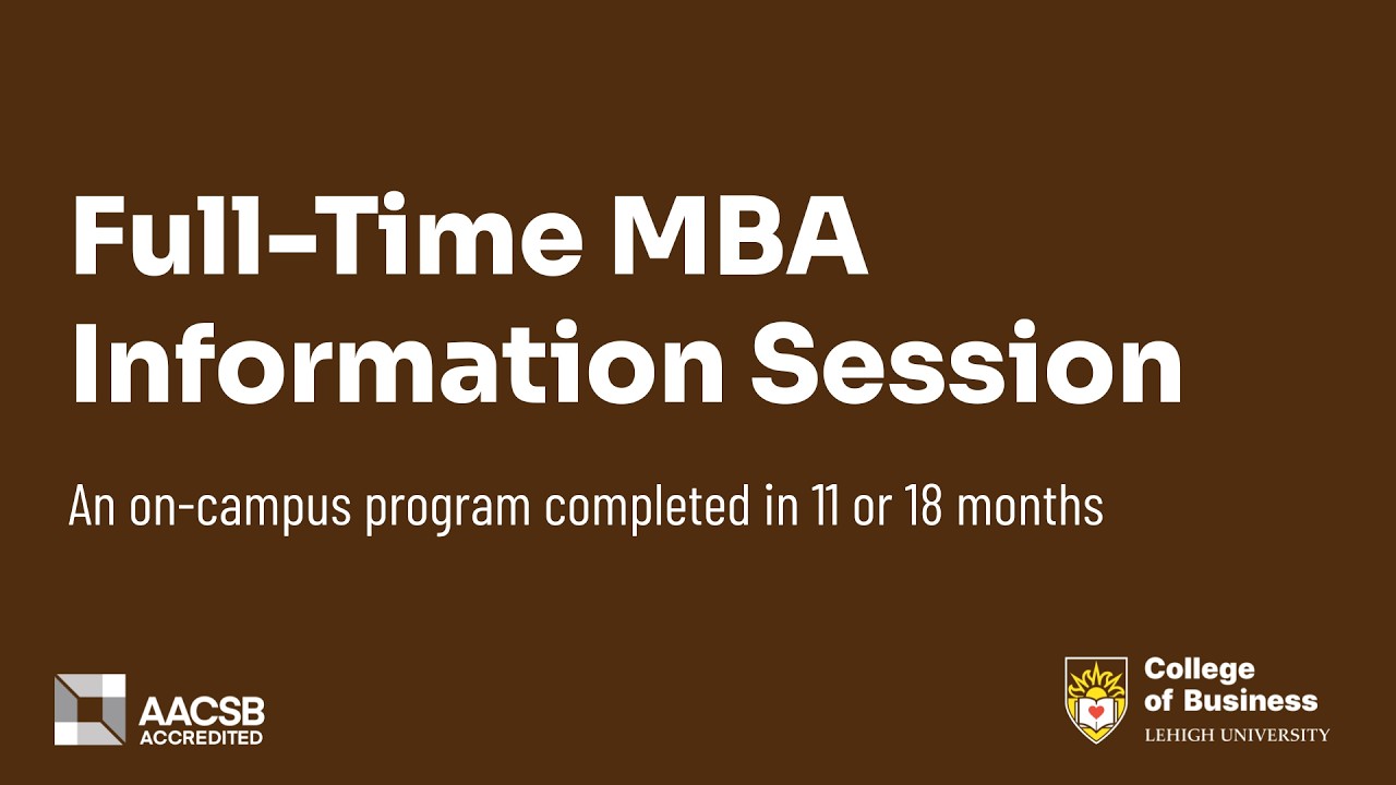 Full-Time MBA Information Session
