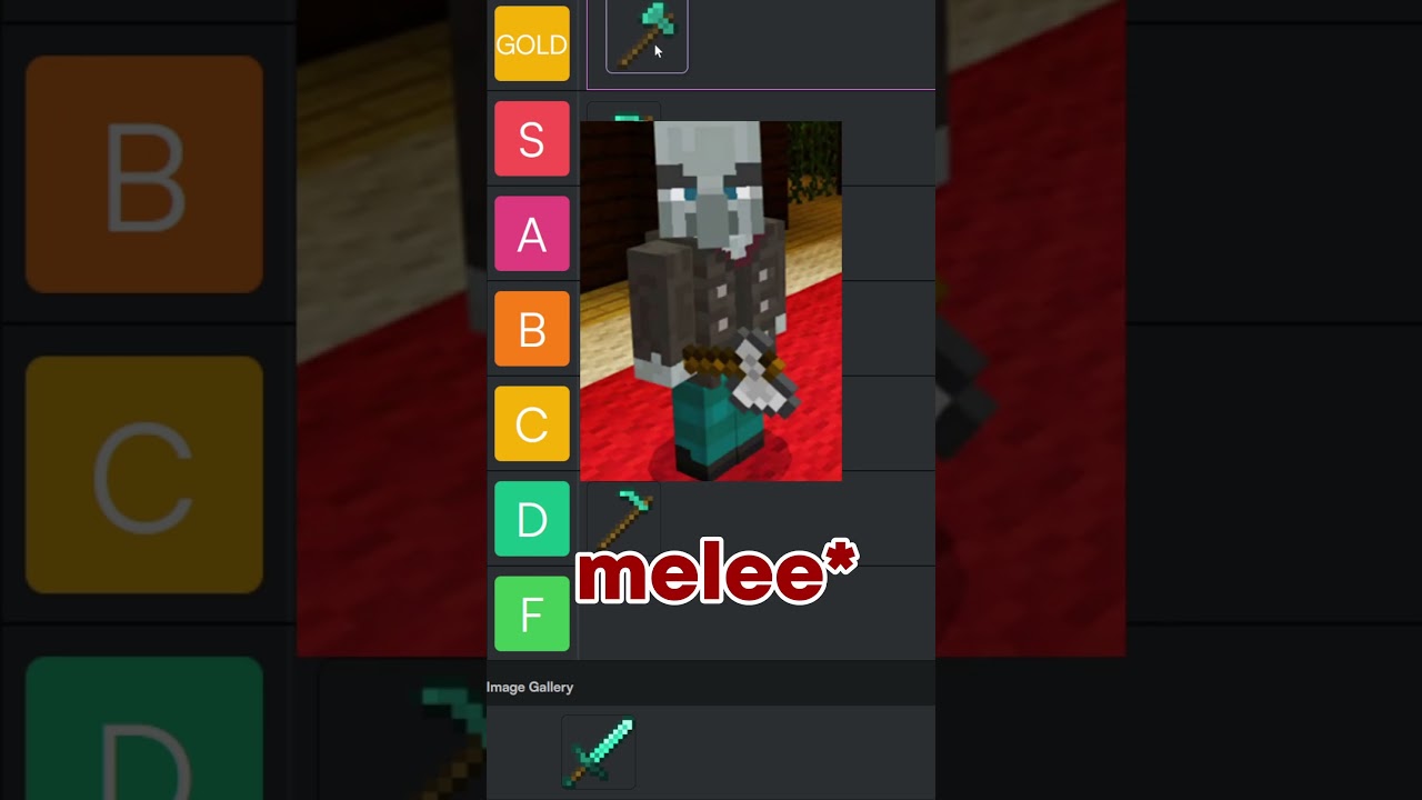 RANKING MINECRAFT TOOLS (Zylonify) #shorts  #tierlist  #ranking   #minecraft #trending #lomo