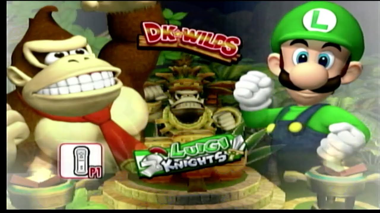 Mario Super Sluggers: DK Wilds vs Luigi Knights Gameplay HD