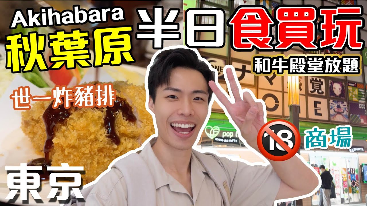 秋葉原超狂食買玩🔥｜🔞神秘商場🤫｜世一炸豬扒飯🐷｜和牛殿堂燒肉放題🤩｜竟然有Pokemon鯛魚燒🤤【東京自由行 Ep1】
