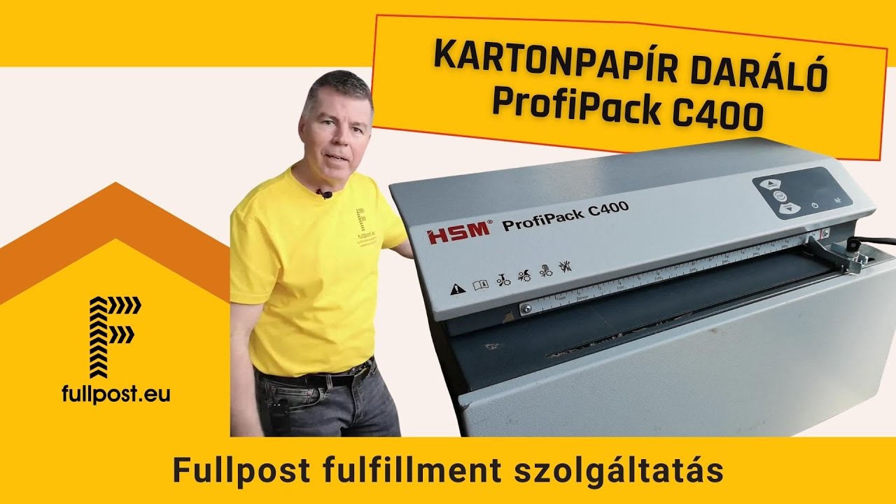 Kartonpapír daráló - HSM Profi Pack C400 használata videó