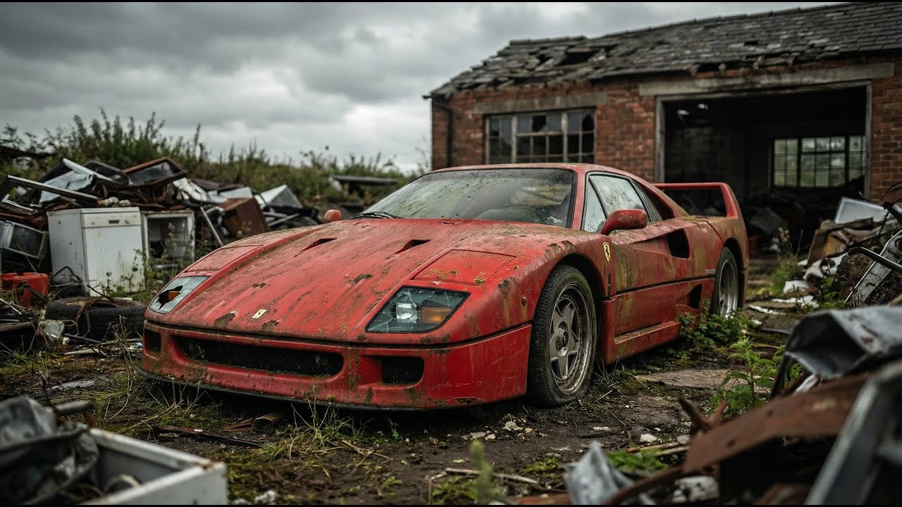 ASMR Car Restoration! Full Restoration of Abandoned Red Ferrari F40 1989 to New Condition