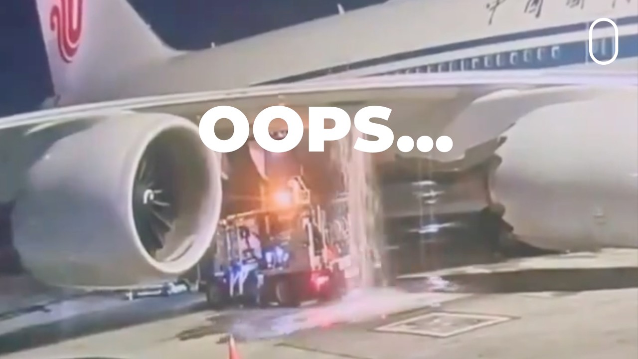 New York JFK Fuel Truck Damages Air China Boeing 747-8, Jet Fuel Pours From Wing