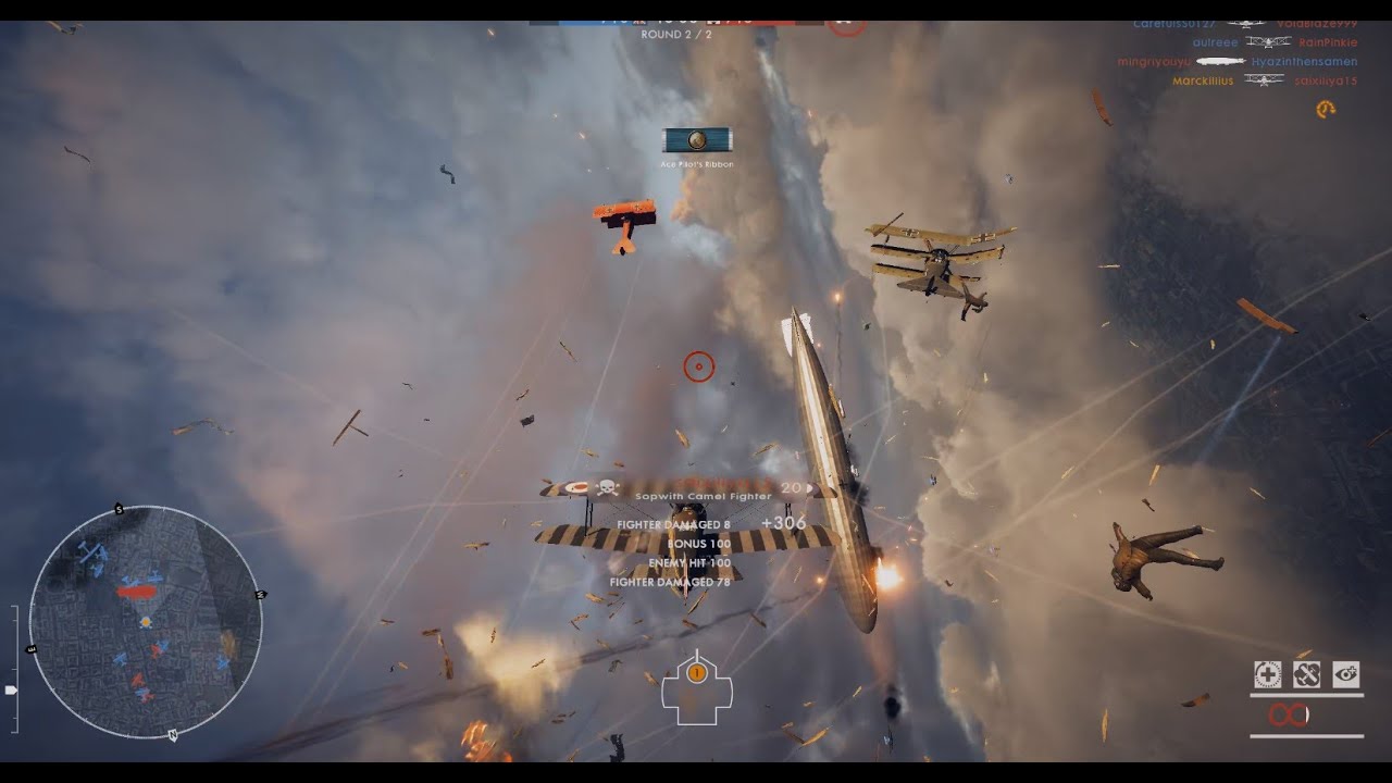 Battlefield 1 Air Assault (trench fighter variant): clutch win by carrying an entire team