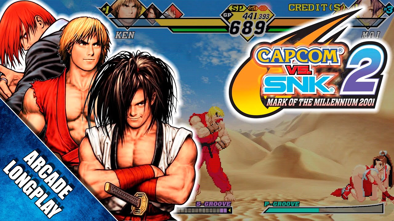 Capcom vs. SNK 2: Mark of the Millennium 2001 (Arcade) 【Longplay】