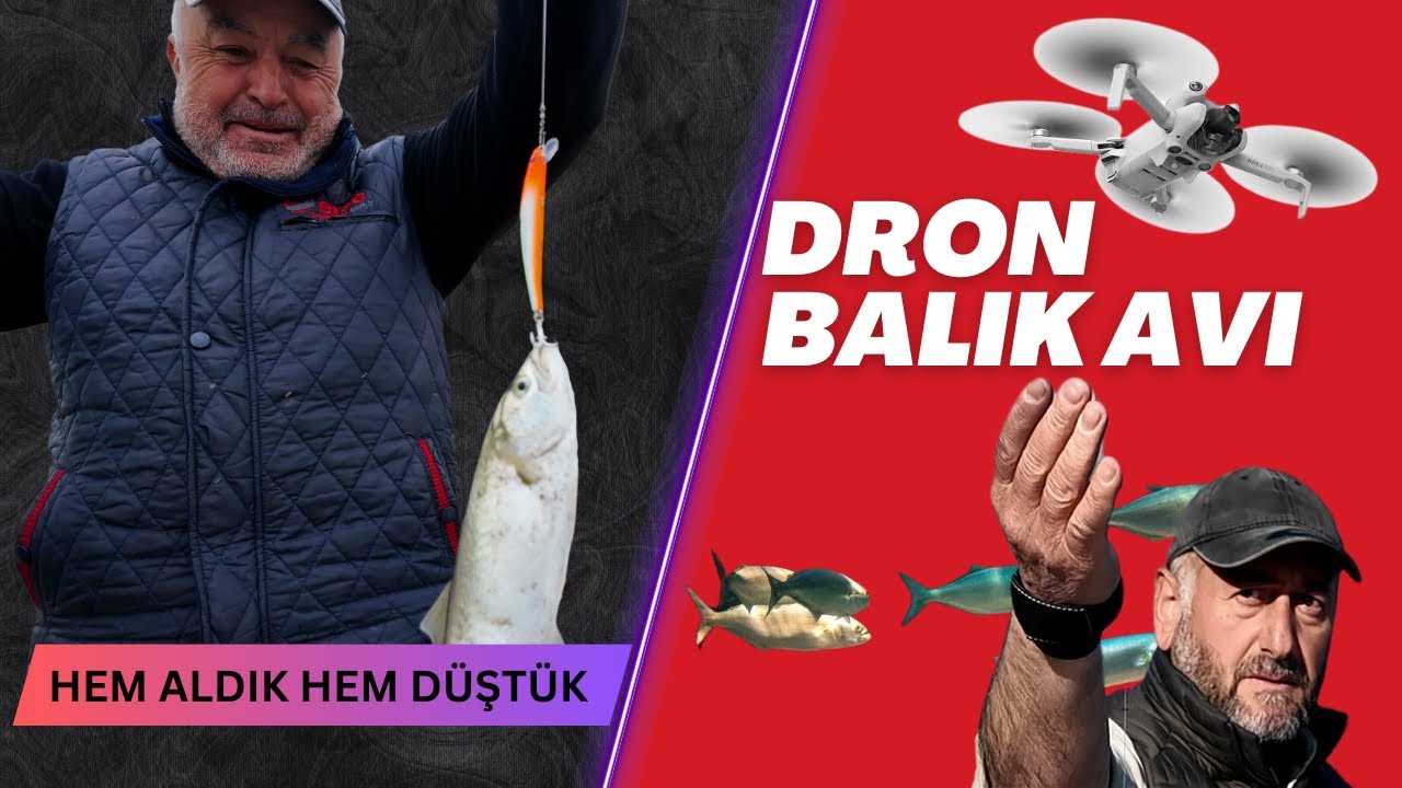 DRON İLE BALIK AVI. DRON İLE İLK BALIK AVI KURŞUN ARKASI HEM ALDIK HEM KAZA YAPTIK #dron #dji