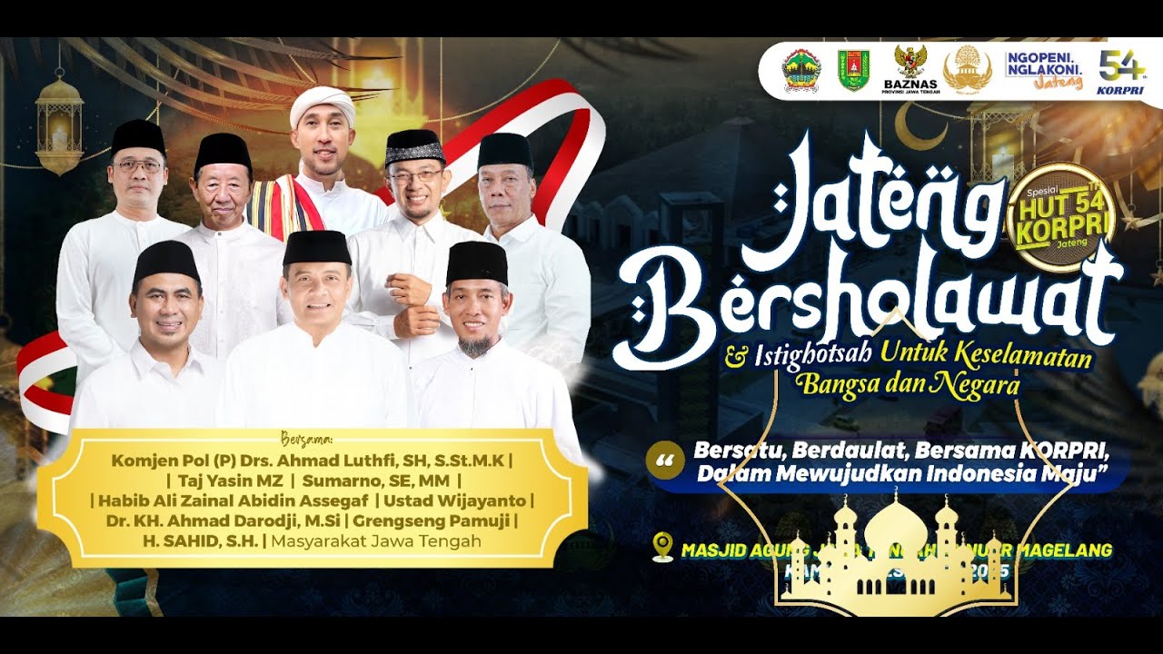 LIVE | JATENG BERSHOLAWAT PERINGATAN HUT KORPRI KE - 54