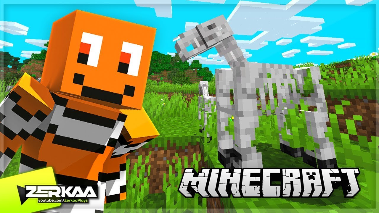 I Got RAIDED By SKELETON Horses! *RARE* (Minecraft #45)