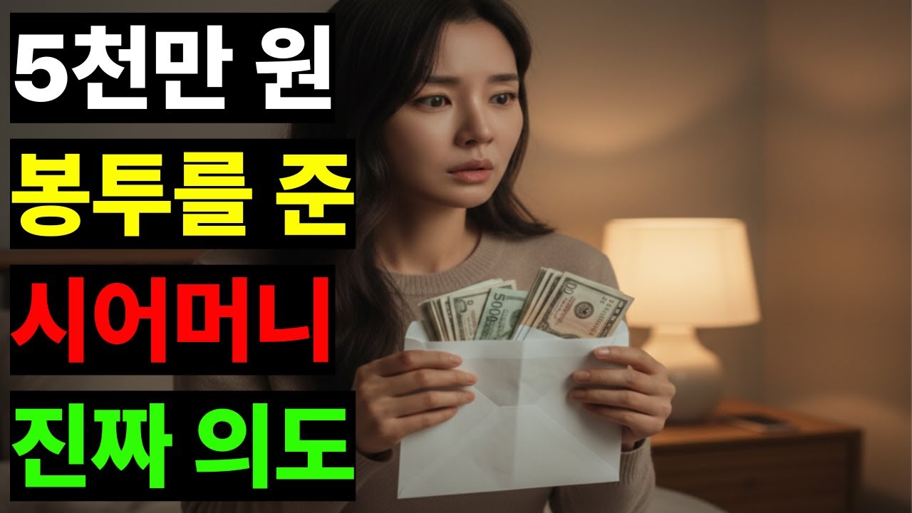 명절에 5천만 원 봉투를 준 시어머니, 다음날 며느리가 던진 '가장 모욕적인 말’의 진실
