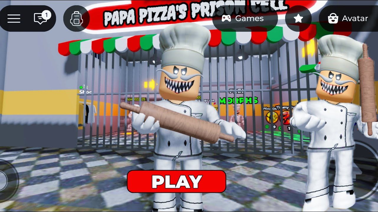 Papa Pizza's Prison Run! (FIRST PERSON OBBY) ROBLOX