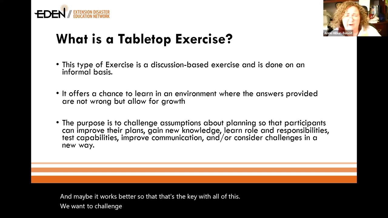 An Introduction to Tabletop Exercises