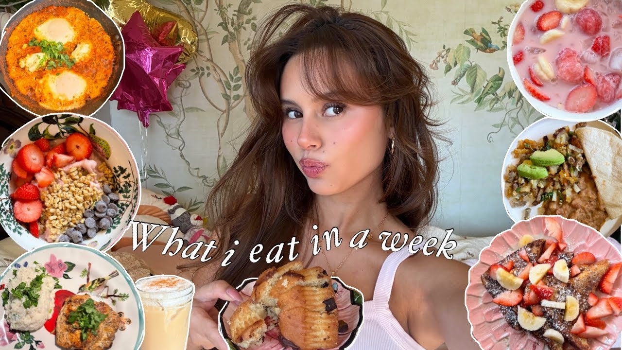 what I eat in a week 🥞🌸(first week of classes & moms cooking)