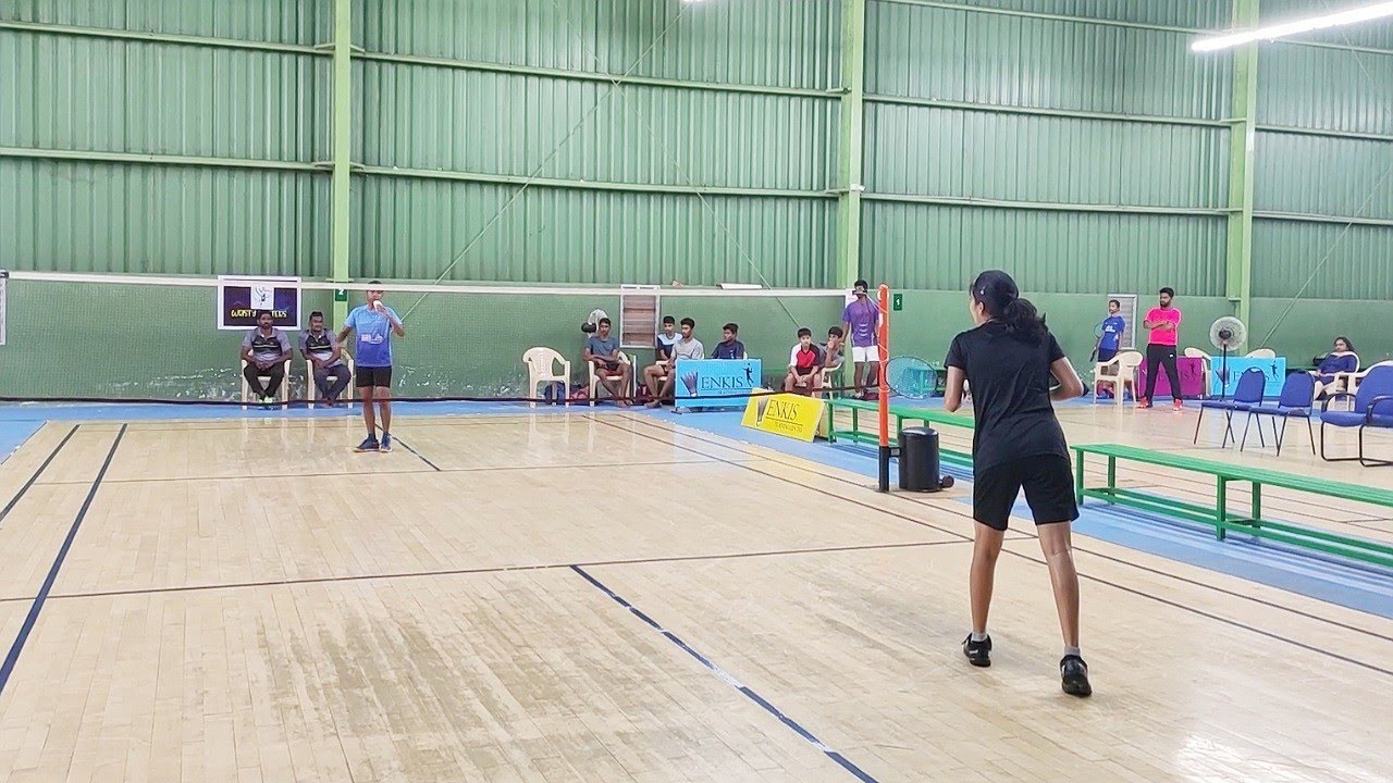 KAVI PRIYA vs JEYANI Women Singles Venki's Badminton League 2020- The Wristy masters Vs The Smashers