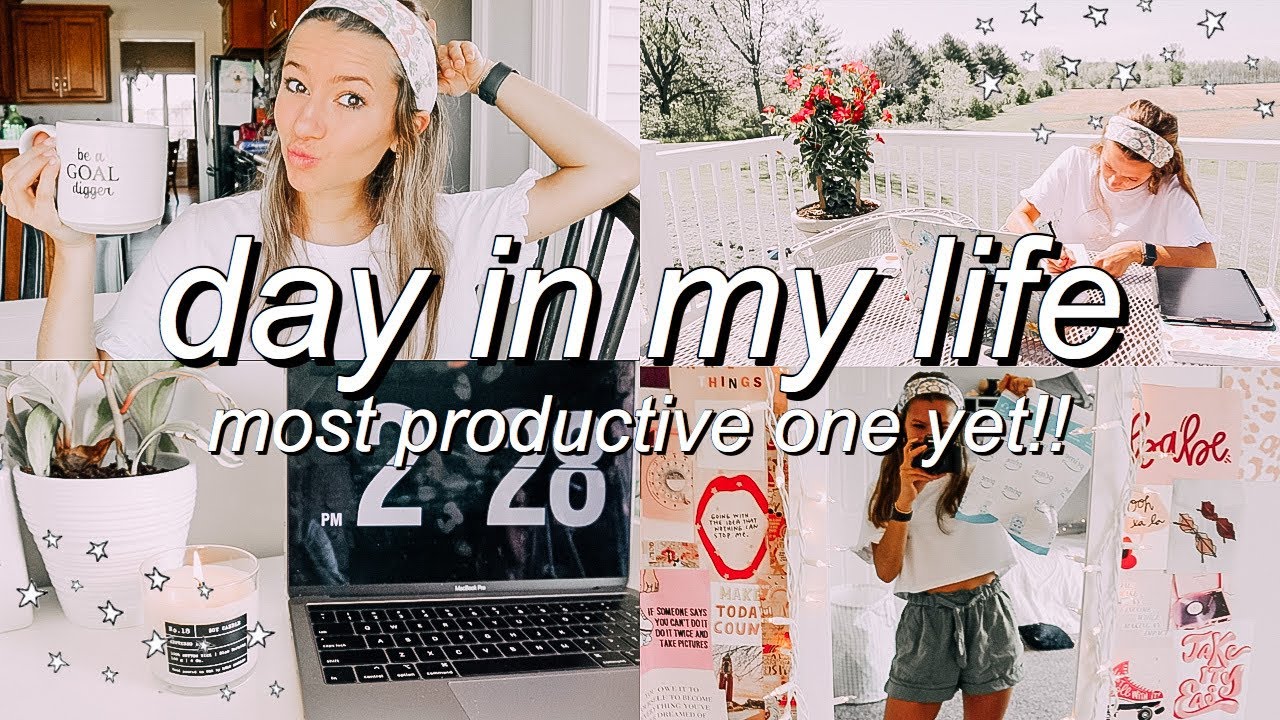 day in my life *PRODUCTIVE* | livestream behind the scenes, working from home, coffee, + real talk.