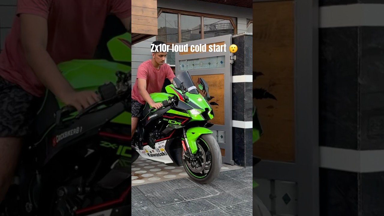 Zx10r loud cold start 😯/ Arrow full system exhaust #zx10r #kawasaki