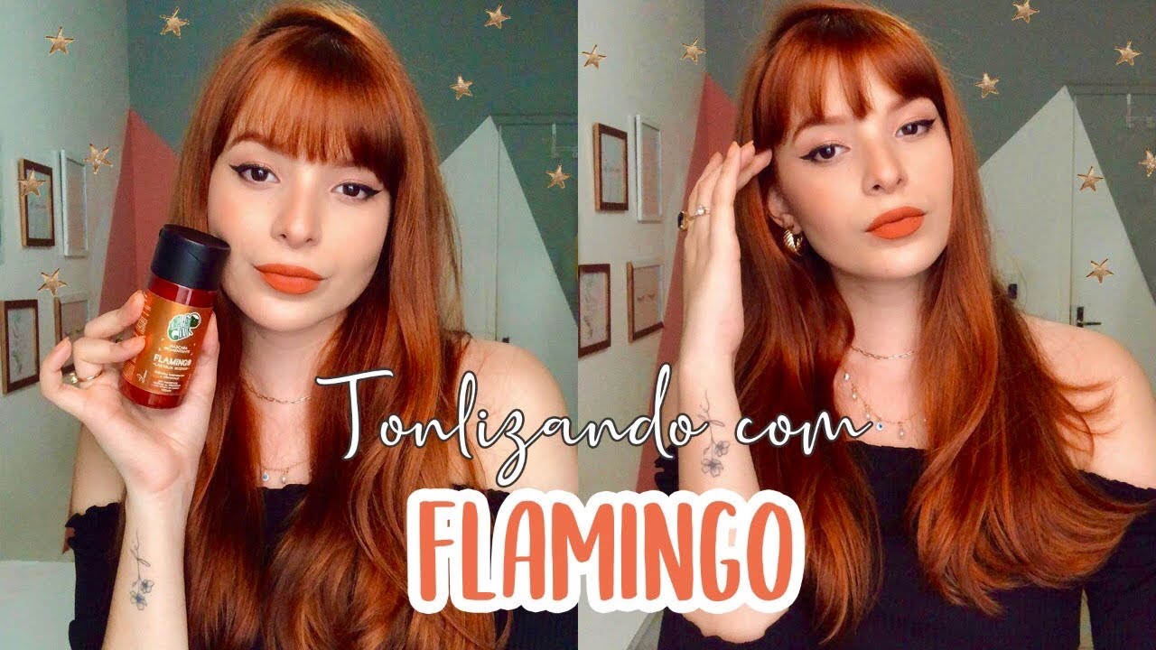 TONALIZANDO O CABELO COM FLAMINGO DA KAMALEÃO COLOR | LARANJA VIBRANTE RUIVO