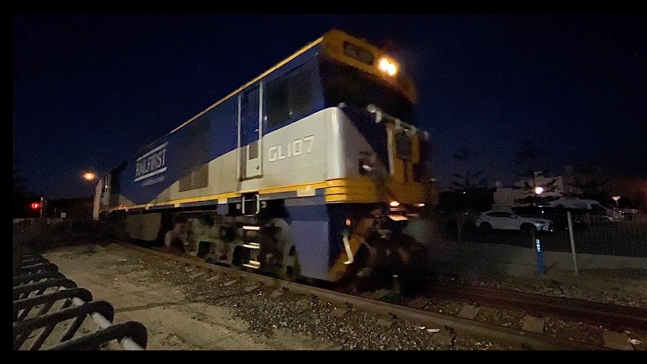 Container Trains in the Heart of Fremantle- 6143 & 6163 outbound!