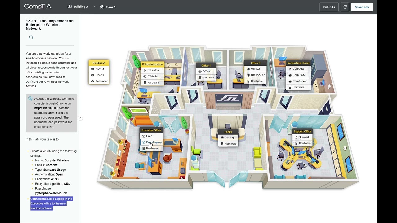 12 2 10 Lab Implement an Enterprise Wireless Network