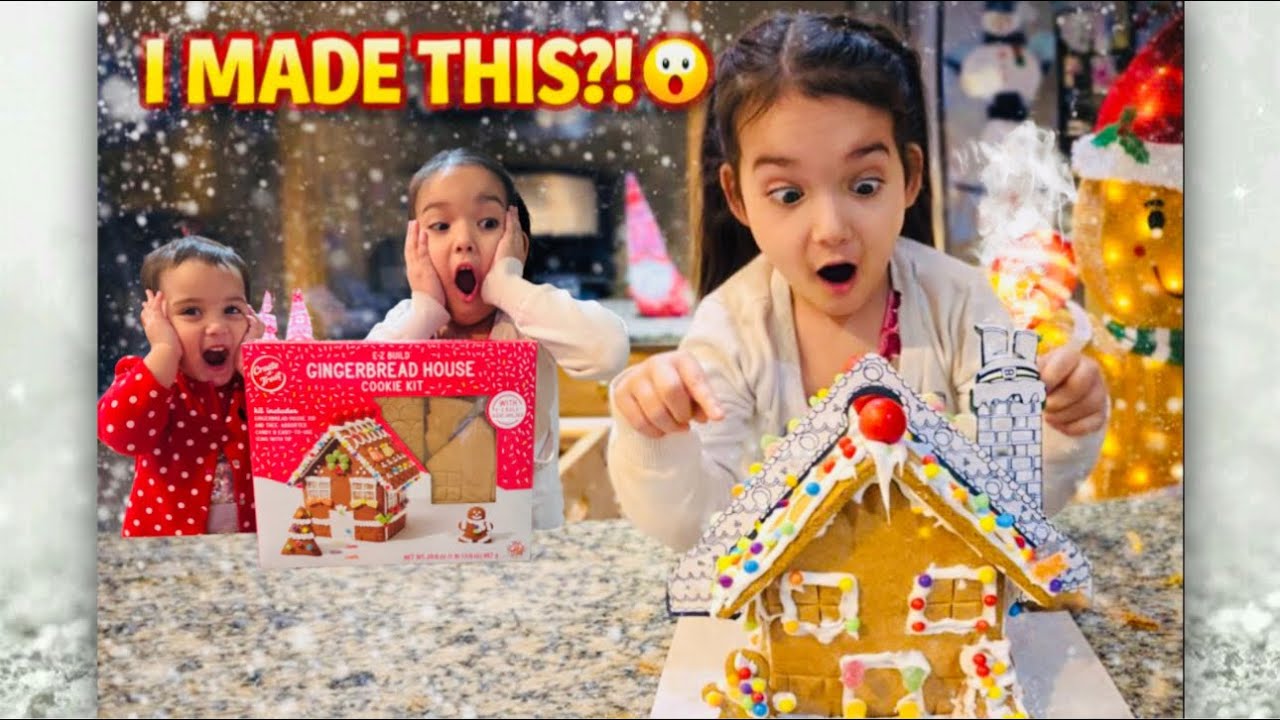 Изготовление пряничного домика вместе с Арминой и Адиной.