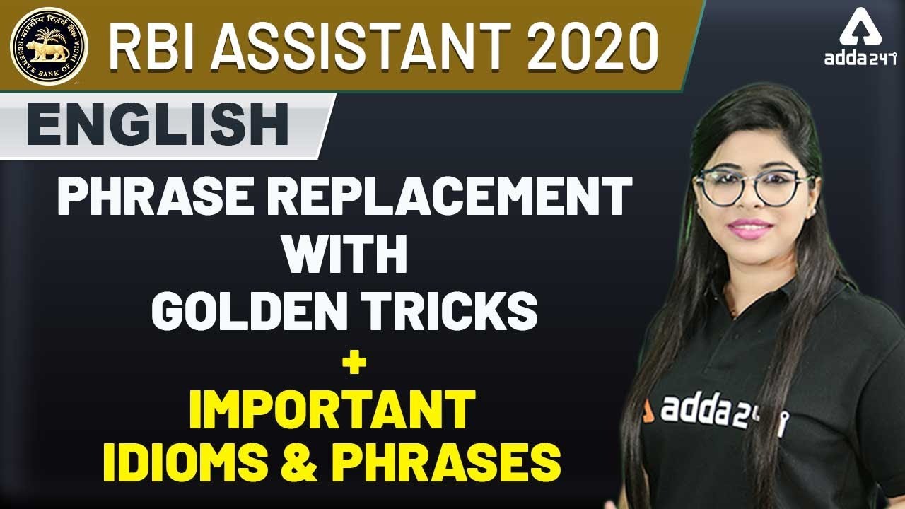 RBI Assistant 2020 | English | Important Idioms & Phrases