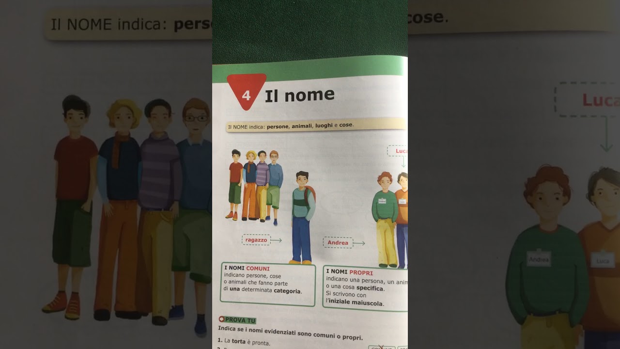 Il nome comune, proprio, concreto, astratto, individuale, collettivo