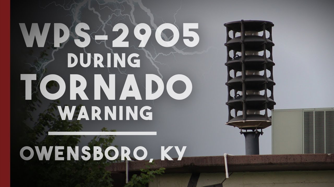 Whelen WPS-2905 | Attack/Wail & Voice | Owensboro, KY | TORNADO WARNING 5/31/18