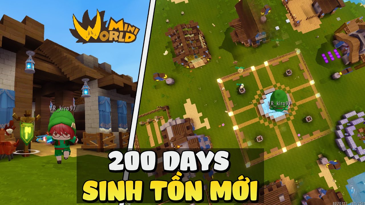 Tóm tắt 200 ngày sinh tồn cực hạn Mini World hư không siêu khó