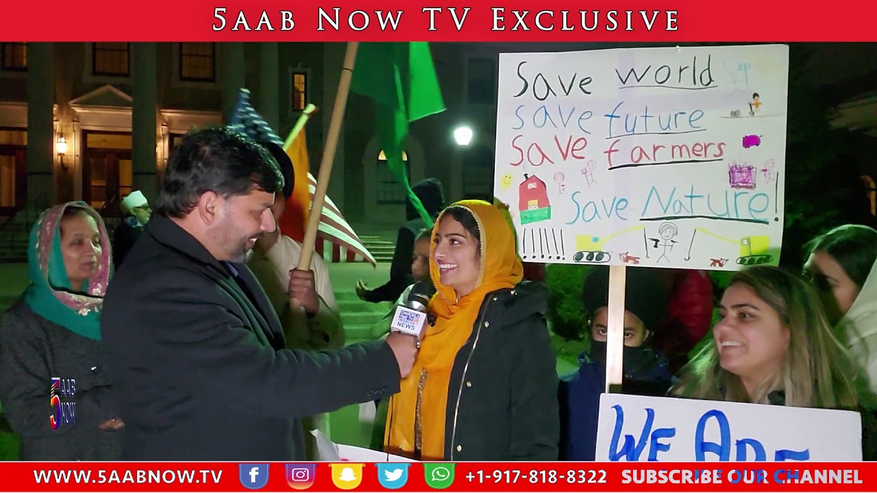 NRI Support Indian farmers, Youth leads protest in New York