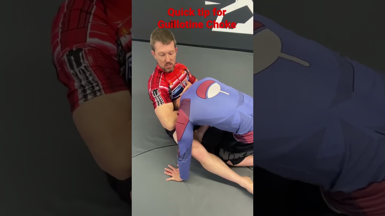 Quick tip for Guillotine choke. #brazilianjiujitsu #jiujitsu #guillotine #choke #bjj