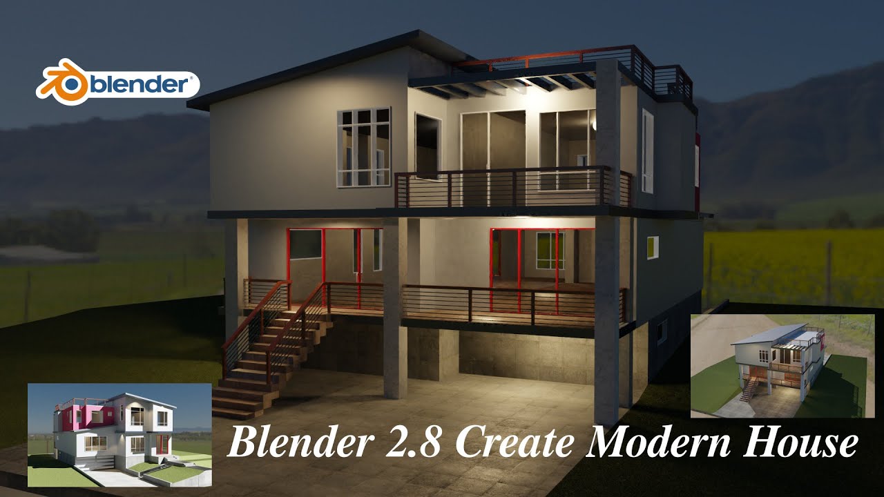 Create a Modern House : Blender2.8 Tutorial : 1 of 3