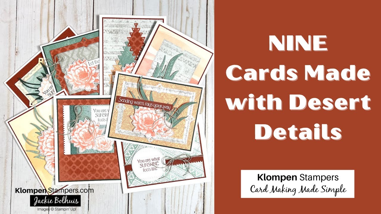 9 Different Cards To Make With the Desert Details Stamp Set